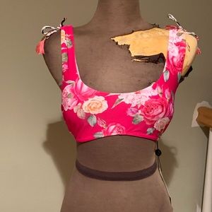 Nanette LePore pink floral  swim top